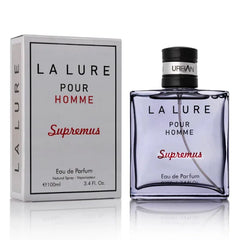 URBAN COLLECTION La Lure Pour Homme Supremus Cologne for Men, Woody Aromatic Fresh Fragrance, Crisp Grapefruit Mandarin Citrus Cedar, White Musk Sandalwood, Long Lasting Clean Scent 3.4 oz / 100ml