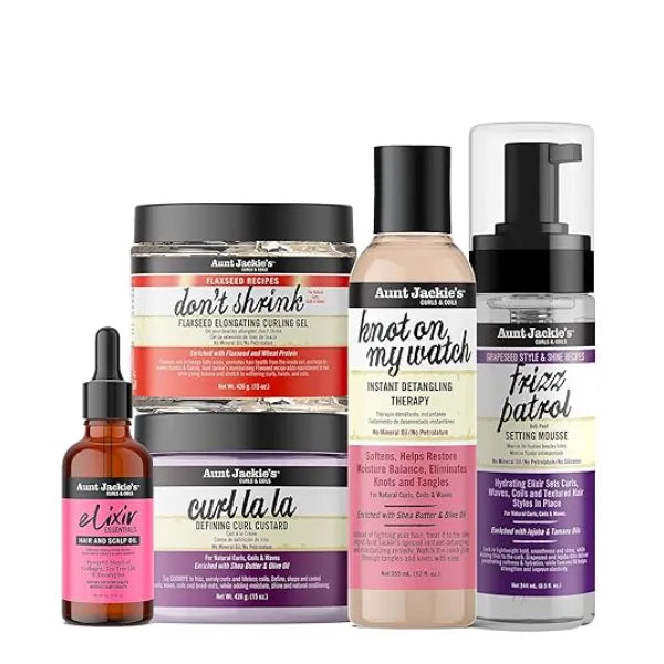 Aunt Jackie's Scalp Relief, Hydration & Style Bundle