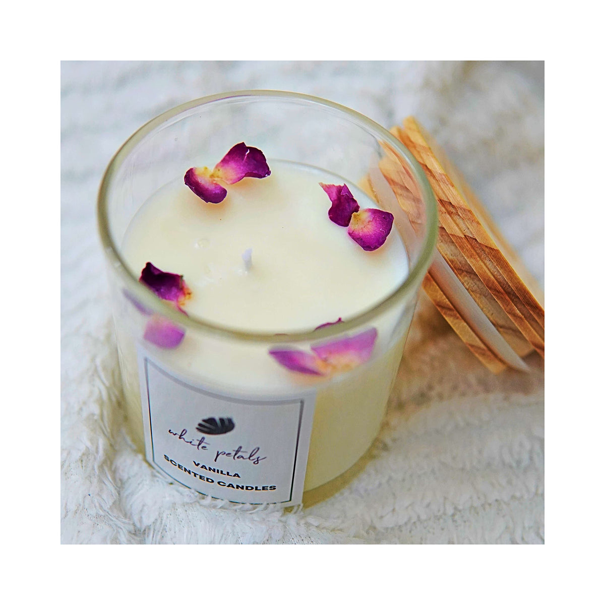 Whitepetals Candles | Vanilla Scented Candle - 100% Pure Soy Wax | Scented Candles All Naturals | Eco Friendly, Aromatherapy, Home Decor, Luxury Candles, Gifts, Relaxing Scents