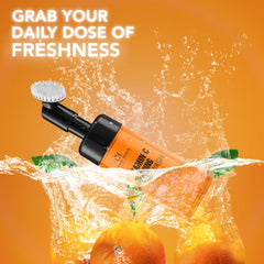 Botanic Hearth Vitamin C Foaming Face Wash with Papaya & Orange | Extracts Built-In Silicone Brush | Cleansing & Glowing Skin | Paraben & Sulphate Free | Face Cleanser for Women & Men | 5.1 fl oz