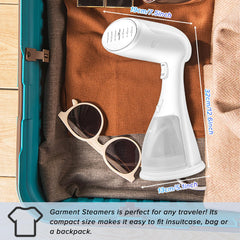 Necomi Handheld Garment Steamer, 1500W Steam Iron with 300ML Large Water Tank, Wrinkle Remover with iron steamer, 30S Fast Heating, Auto-off, Portable Steamer Clothes for Travel, Home, Office