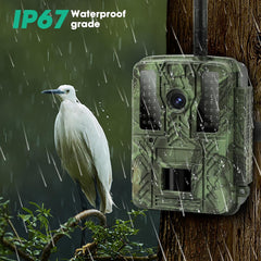 NALACAL Trail Camera, 4K 48MP WiFi Hunting Game Camera, 0.2s Trigger Time Deer Trail Camera, Infrared Night Vision IP67 Waterproof Wireless Wide Angle Trail Camera, for Outdoor Wildlife Monitoring