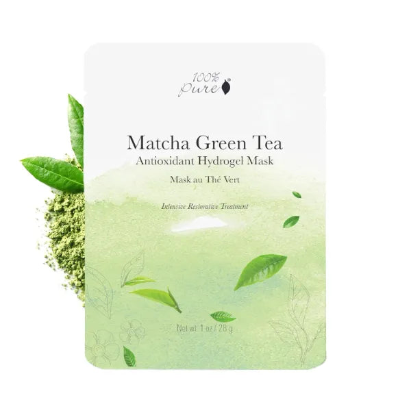 100% PURE Green Tea Water Bomb Mask (1 PC), Hydrating Face Mask with Hyaluronic Acid, Skin Care, Anti-Aging, Toning and Soothing Face Care - 1 PIECE