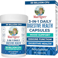 MARYRUTH'S 3-in-1 Probiotics for Digestive Health, 30 Servings | 30 Servings
