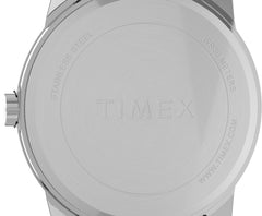 Timex Men's Easy Reader 38mm Perfect Fit Watch – Two-Tone Case White Dial with Two-Tone Expansion Band - Silver