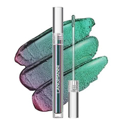 LANGMANNI Liquid Glitter Eyeshadow Chameleon Eyeshadow Makeup,Metallic Changing Long lasting Holographic Glitter Multichrome Eyeshadows (A Peacock)