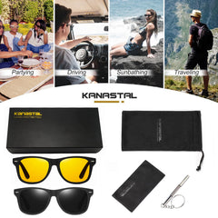 KANASTAL Polarized Sunglasses Men, Fashion Square Sun Glasses Women, Classic Shades for Womens, Driving Fishing Outdoor 100% UV400 Protection
