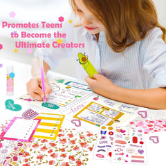Gifts for 4-12 Year Old Girls,Chardfun Scrapbook kit Girl Toys Age 4 5 6 7 Crafts for Kids Art Supplies for Kids Christmas Birthday Gifts for 8 9 10 11 12 Year Old Girls