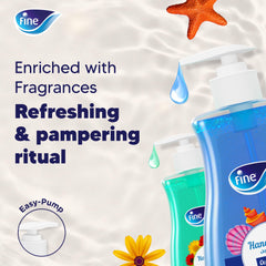 Fine Hand Wash, Bundle of 2, 450ml Bottles, 1 Ocean Breeze Scent and 1 Morning Breeze Scent Hand Wash Liquid
