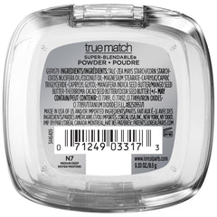 L’Oréal Paris L'Oreal True Match Super Blendable Oil Free Foundation Powder, N7 Medium Deep, 0.33 oz, Packaging May Vary