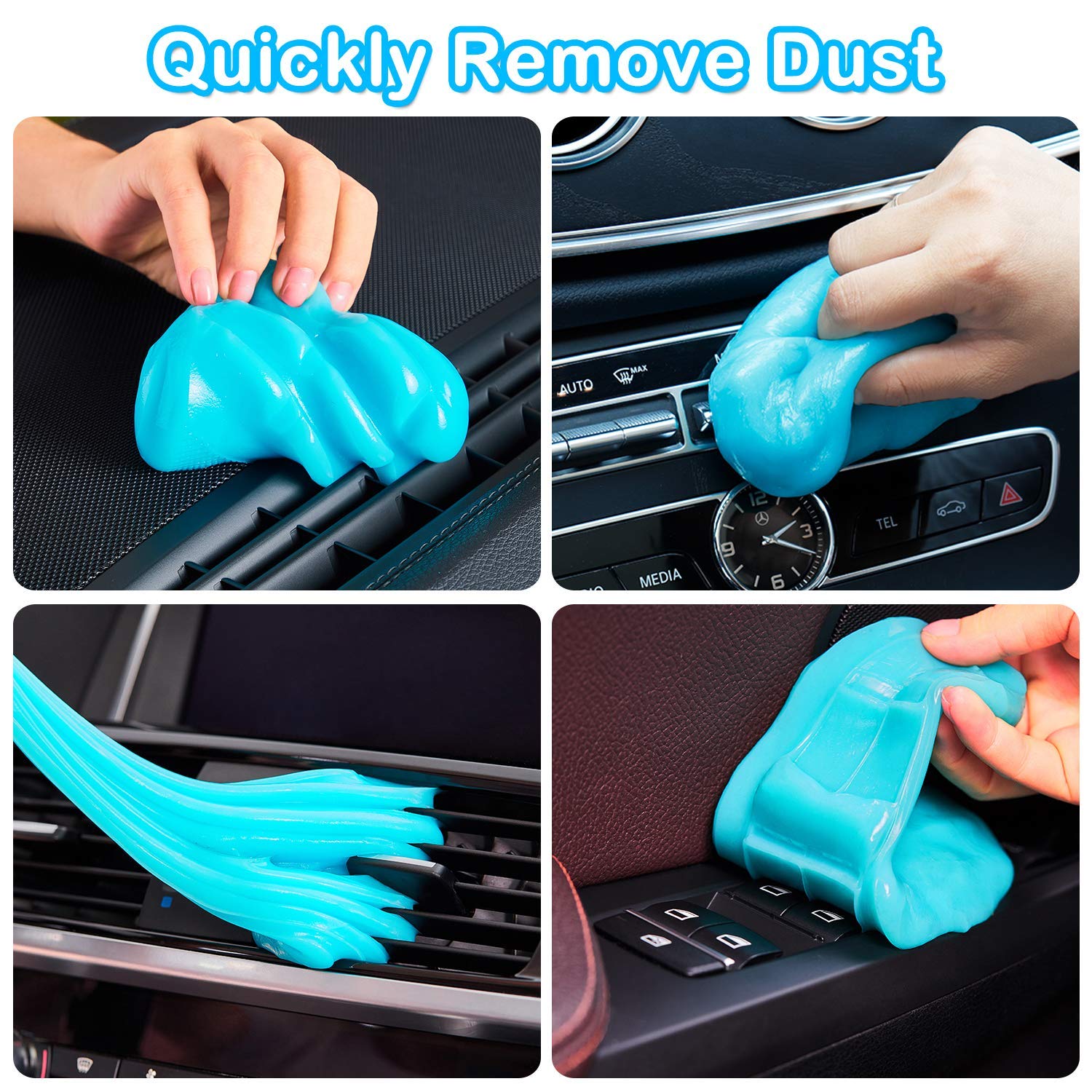 PULIDIKI Cleaning Gel for Car, Car Kit Universal Detailing Automotive Dust Crevice Cleaner Auto Air Vent Interior Detail Removal Putty Keyboard Vents, PC, Laptops, Cameras