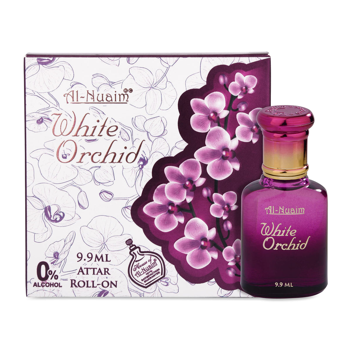 Alcohol Free Attar Roll On - 9.9ml | Exquisite & Long Lasting Fragrance (Pack of 1-9.9ml, White Orchid)