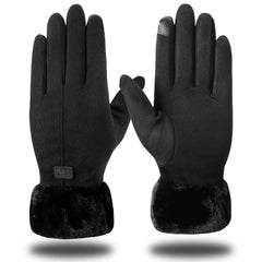 Winter Gloves for Women, Warm Touchscreen Glove Windproof Elastic Texting Gloves, Soft Lining Gloves for Ladies Sports Driving - Black