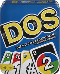 Mattel Games Dos Card Game for Kids, Adults and Game Night in a Portable and Collectible Storage Tin for 2-4 Players