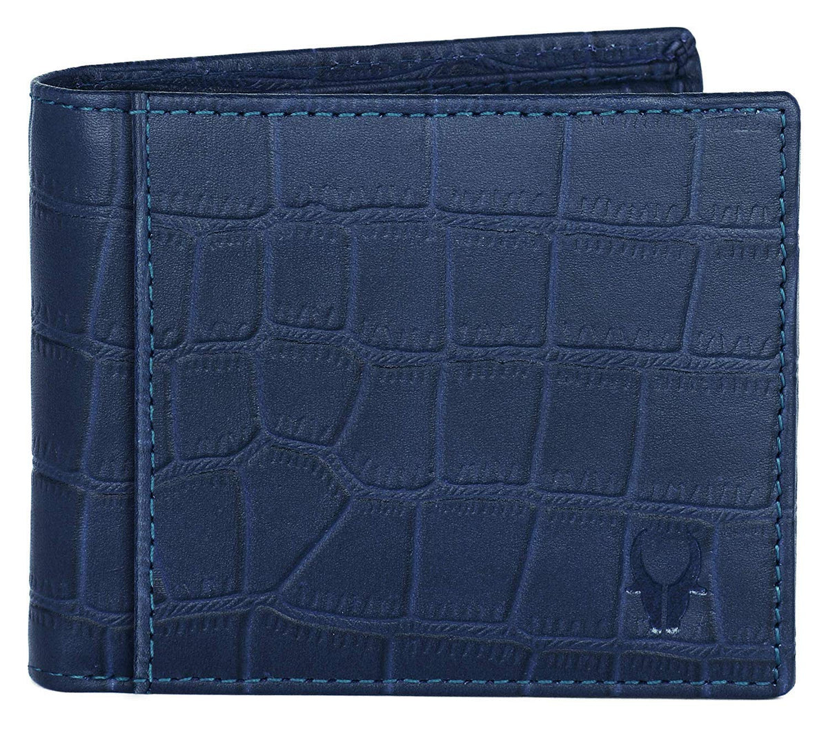WildHorn Men Leather Wallet for Men Men's Wallet - BLUE CROCO