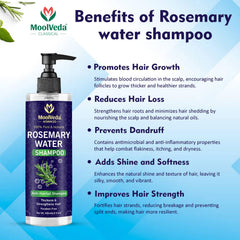 Rosemary Water Shampoo, Anti-Hairfall, Thickens & Strengthens Hair, Paraben-Free, 200ml