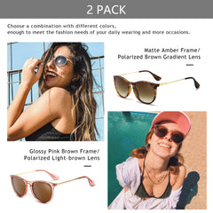 SUNGAIT Vintage Round Sunglasses for Women Men Classic Retro Designer Style