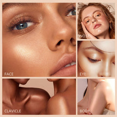 MAKINGTEC Liquid Highlighter, Highlighter Makeup, Roll on Liquid Highlighter for Face,Natural Lightweight Dewy Glow Glotion Makeup,Long-lasting Shimmer Glow Skin Illuminator Makeup for Face & Body