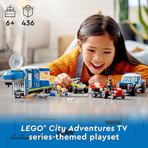 LEGO City Police Mobile Command Truck 60315 Building Kit; Toy Police Construction Playset for Kids Aged 6 and up (436 Pieces)