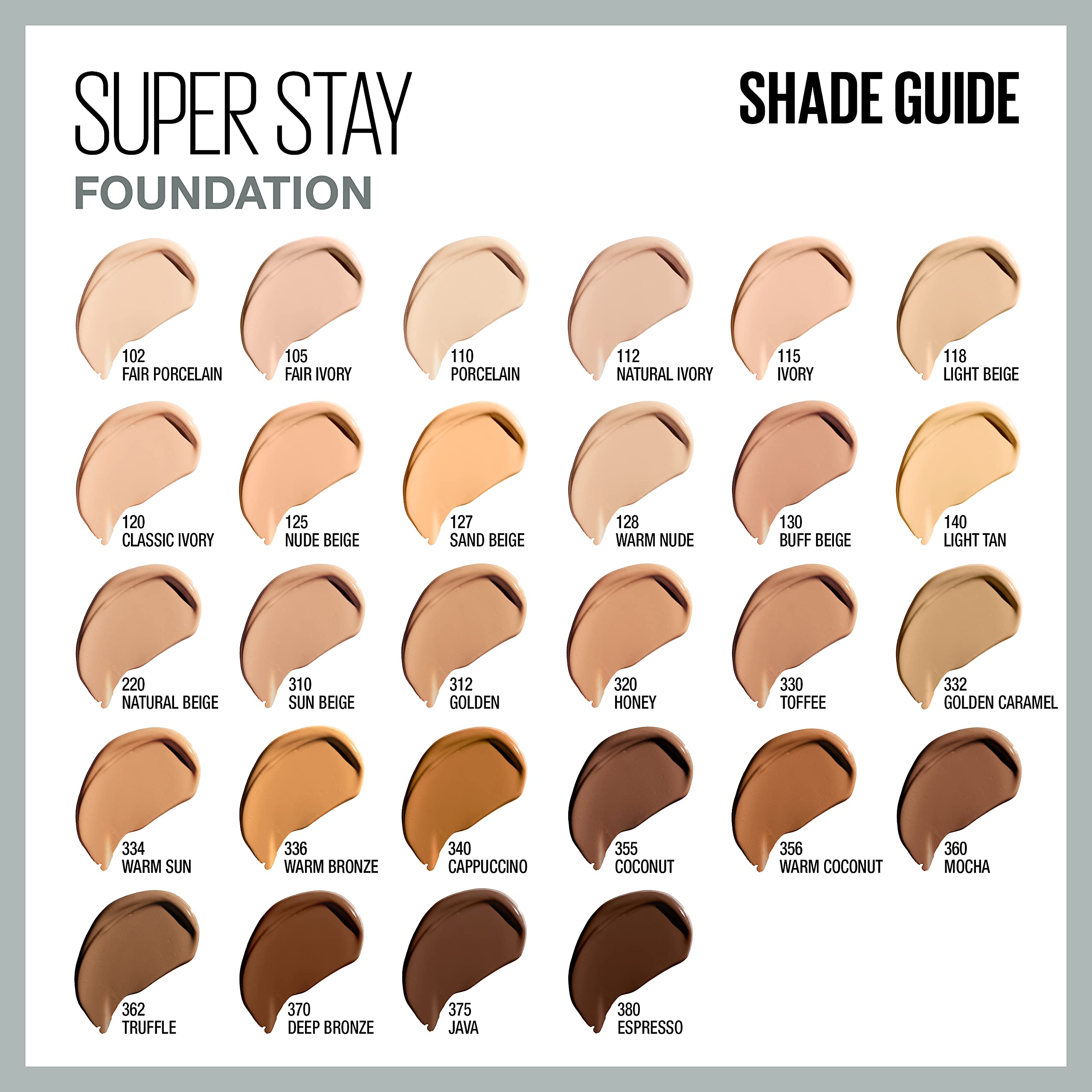 Maybelline Super Stay Full Coverage Liquid Foundation Makeup, Truffle, 1 Fl Oz