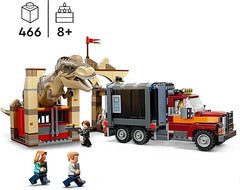 LEGO 76948 Jurassic World T. rex & Atrociraptor Dinosaur Breakout Dino Toy Set, Toys for Kids Age 8 Plus with 4 Minifigures, Market and Truck, 2022 Movie Inspired