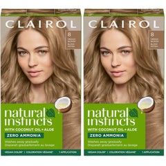 Clairol Natural Instincts Demi-Permanent Hair Dye, 8 Medium Blonde Hair Color, Pack of 2