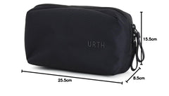 Urth Zeolite Tech Organiser – Electronics Accessories Bag, Weatherproof + Recycled (Black)