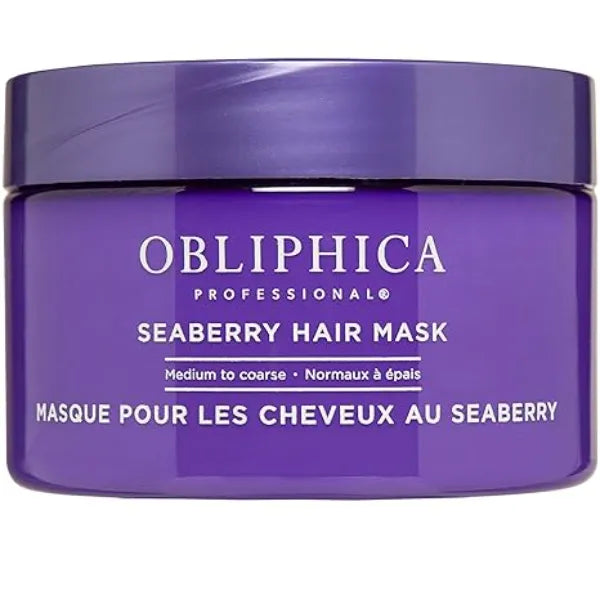 Obliphica Seaberry Hair Mask Deep Conditioning Hydrating Treatment for Dry and Damaged Hair Moisturizing Hair Repair and Growth Mask for Medium, Coarse, and Color Treated Hair 8.5 Ounces