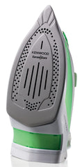 KENWOOD Steam Iron 2600W with Ceramic Soleplate, Anti-Drip, Anti-Calc, Self Clean, Continuous Steam, Burst, Spray Function STP70.000WG White/Green