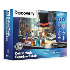 Discovery  Magic Science Lab 72 STEM Experiments for Kids Reactions, Illusions, Crystals, Slime & Light Tricks DIY Chemistry Project Kit Educational Learning Toy Physics Activity Set Ages 8+