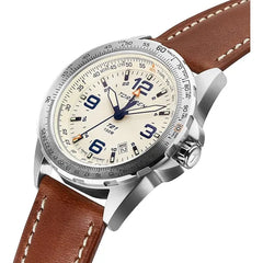 Torgoen T21 GMT Pilot Watch for Men, Swiss Quartz, Sapphire Crystal with Vintage Leather Strap