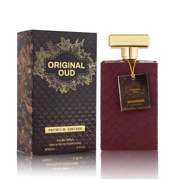 URBAN COLLECTION Original OUD Premium Edition for Men - Amber Woody Fragrance - Top Notes of Cardamom & Davana - Base Scents of Ambergris, Vanilla & Patchouli - Cruelty-Free -Elegant 100ml Bottle, Men Parfume