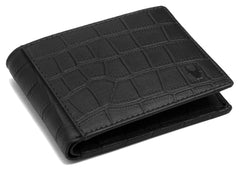 WildHorn Men Leather Wallet for Men Men's Wallet - BLACK CROCO
