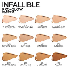 L'Oréal Paris Infallible Pro Glow Longwear Foundation, 210 Classic Tan, 30 ml, Amazon Exclusive