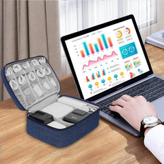 Liumrlte Travel Universal Cable Organizer Waterproof Data Cable Storage Bag Multi-function Digital Storage Box Electronic Organizer for U Disk, Phone, Headset, Charger, Power Cord