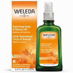 WELEDA Bio Sanddorn Vitalisierendes Pflege-Öl, Naturkosmetik Körperöl für die intensive Pflege von trockener Haut, Body Öl für spürbare Glätte und Erholung der Haut (1 x 100 ml)