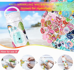 Mumoo Bear 300 Pieces Mixed Stickers for Water Bottles, Vinyl Waterproof Laptop Stickers Aesthetic Cute Colorful Stickers Laptop Luggage Skateboard Computer Stickers for Teens Girls Kids Boys
