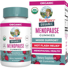 MARYRUTH'S Organic Menopause Support Gummies, Black Cohosh, 30 Servings | Mood Support, Hot Flash Relief, Maca Root, Black Cohosh, USDA Organic