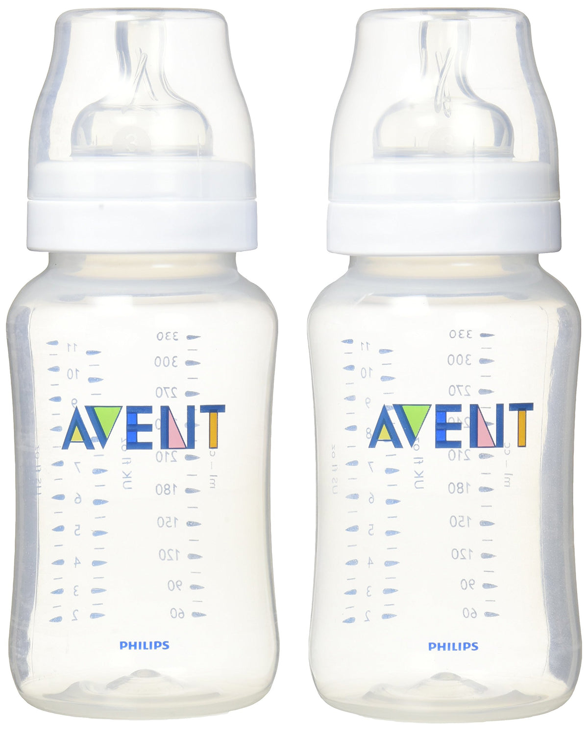 PHILIPS Avent BPA Free Baby Bottle 11oz 2-Pack