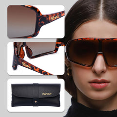 Flaneur Stylish Polarized Sunglasses for Women & Men Square-Frame - UV Protection, Lightweight, Scratch-Resistant, Trendy Eyewear & Accessories for Ladies UV400
