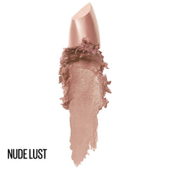Maybelline Color Sensational Lipstick, Lip Makeup, Cream Finish, Hydrating Lipstick, Nude Lust, Nude,1 Count