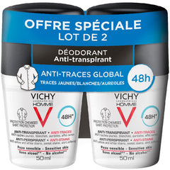 VICHY Homme Anti-transparent 48h Roll-on Deo - 2Pz
