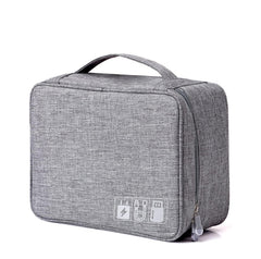 Cable Organizer Bag,Waterproof Travel Electronic Storage with Adjustable Divider Shockproof Portable,for SD Card Case,USB Flash Drive,Charging Cords,USB Charger,Mini Tablet