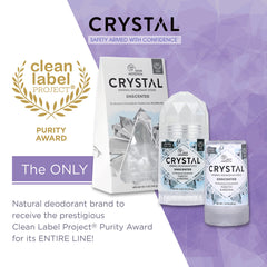 CRYSTAL Deodorant CRYSTAL Mineral Deodorant Stick- Unscented Body Deodorant With 24-Hour Odor Protection, Non-Staining & Non-Sticky, Travel Size Deodorant, Aluminium Chloride & Paraben Free, 1.5 FL OZ