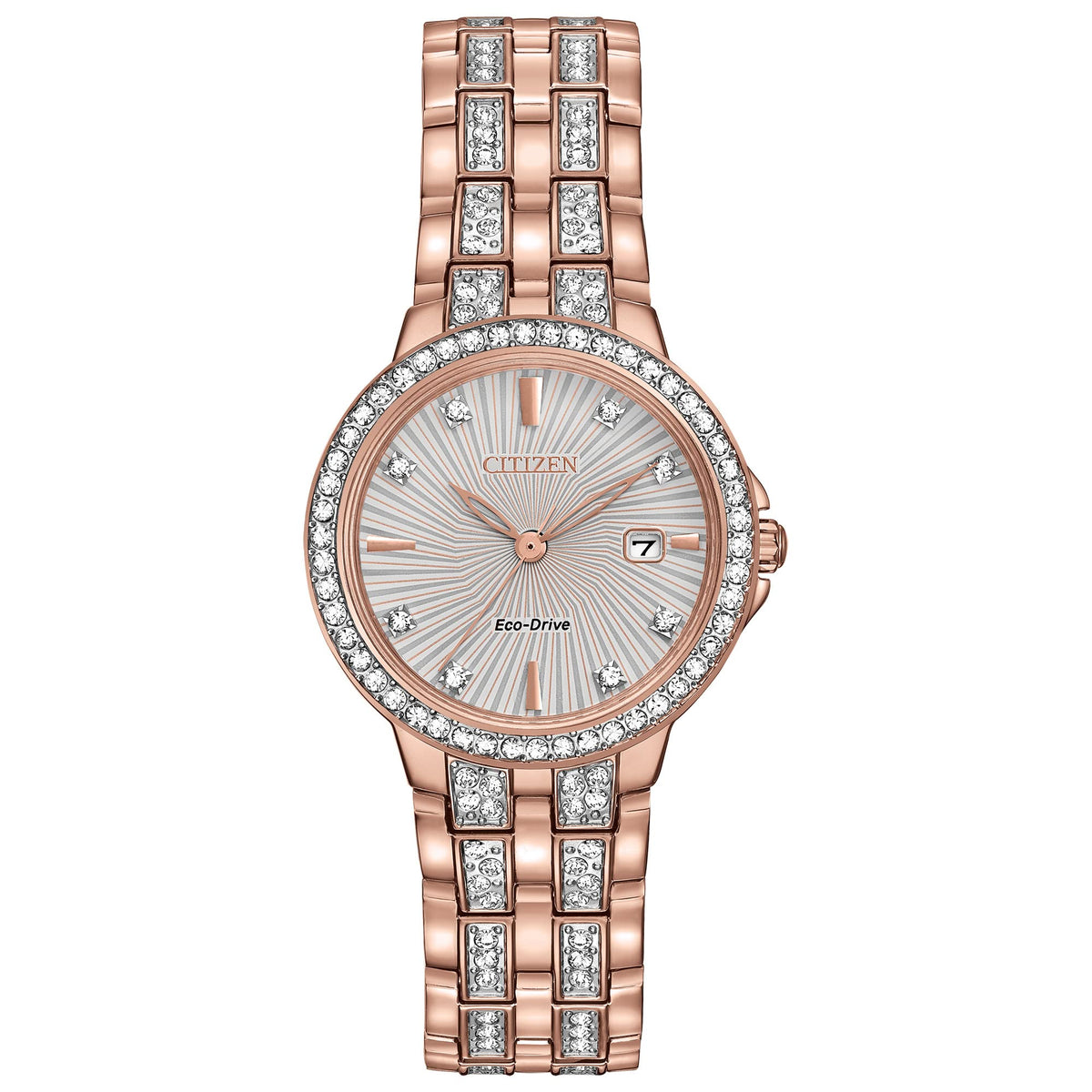 Citizen Eco-Drive Classic Womens Watch, Stainless Steel, Crystal