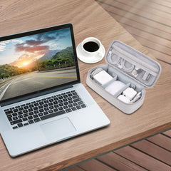 Joyzzz Electronic Accessory Bag, Portable Electronic Accessories Bag Organizer, Travel Gadgets Storage Case, Cable Organizer Pouch, Compatible for Charger USB Cables Sd Memory Cards Earphone