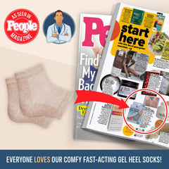 Dr. Frederick's Original Moisturizing Heel Socks for Cracked Heel Treatment - 2 Pairs - Socks for Dry Feet - Cracked Skin Repair & Overnight Hydration - Foot Care for Women & Men - Shea Butter