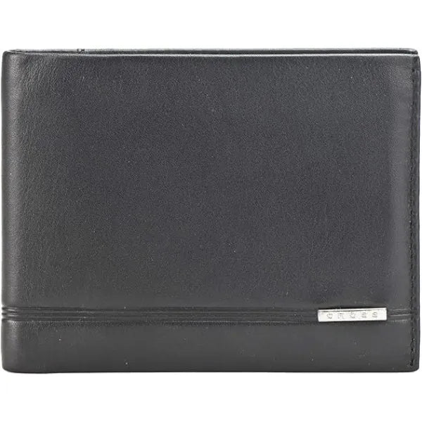 Cross Mens Leather Bifold Wallet with Removable Credit Card Case (Black)
