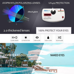Joopin Sunglasses for Men Women, Polarized Classic Sun Glasses Metal Frame Nylon Lenses UV400 Protection