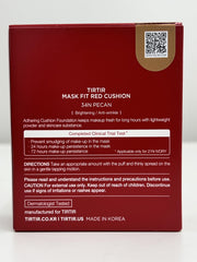 TIRTIR Mask Fit Red Cushion Foundation | Japan's No.1 Choice for Glass skin, Long-Lasting, Lightweight, Buildable Coverage, Semi-Matte (34N Pecan, 0.63 Fl Oz (Pack of 1))